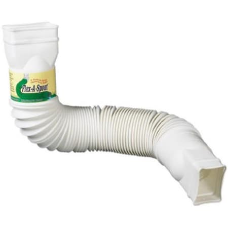 Amerimax Home Products Amerimax Home Products 85010 Downspout Extension; Flexible White Poly 819359